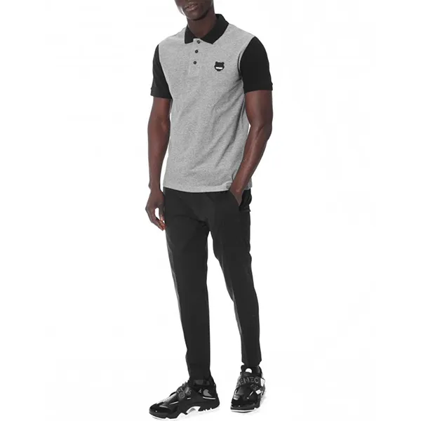 Áo Polo Kenzo Fitted Tiger Polo Shirt Grey Màu Đen Xám