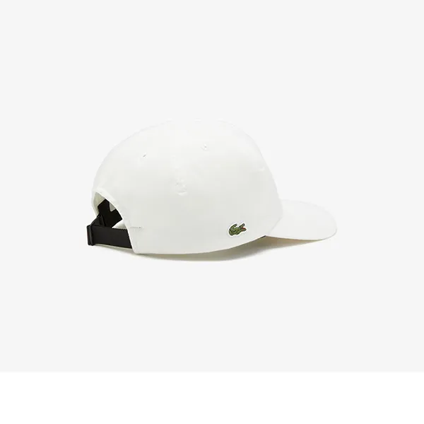 Mũ Lacoste Crocodile Logo Design 5 Panel Cap Màu Trắng