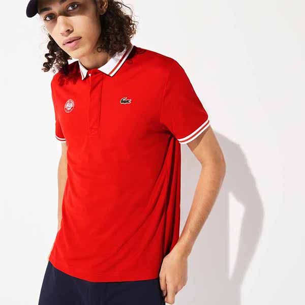 Áo Polo Lacoste Men's Sport Roland Garros Breathable Piqué Polo Shirt Màu Cam Đỏ Size XS - 1
