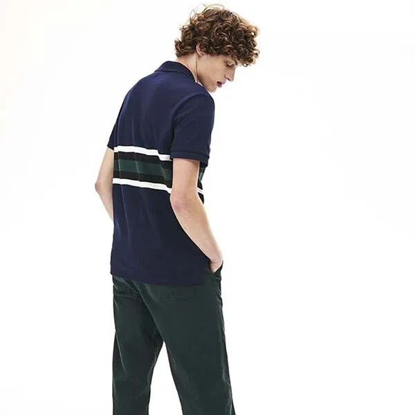 Áo Polo Lacoste Men's Regular Fit Thick Cotton Piqué Polo Shirt Màu Xanh Navy - Thời trang - Vua Hàng Hiệu