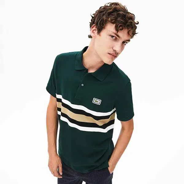 Áo Polo Lacoste Men's Regular Fit Thick Cotton Piqué Polo Shirt PH8798-52 Màu Xanh Green Size S