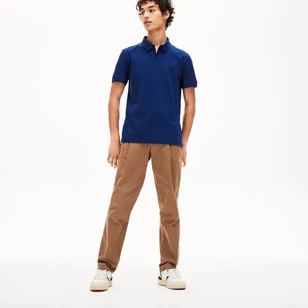 Áo Polo Lacoste Men's Tunisian Collar Linen And Cotton Regular Fit Polo Shirt PH5522 HBM Màu Xanh Navy - Thời trang - Vua Hàng Hiệu