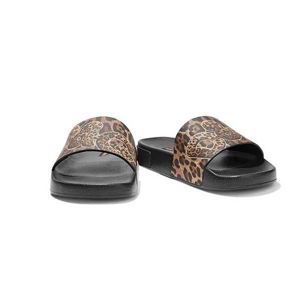Dép Dolce & Gabbana D&G Leopard-Print Rubber Slides - 1
