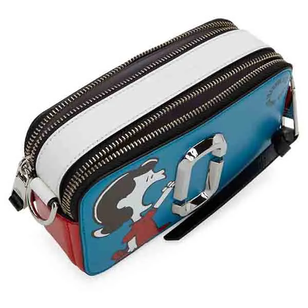 Túi Đeo Chéo Marc Jacobs Blue & Red Peanuts Edition Lucy Snapshot Shoulder Bag
