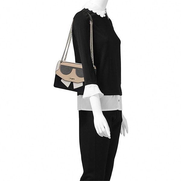 Túi Đeo Chéo Karl Lagerfeld Maybelle Choupette Flap Shoulder Bag Màu Đen Size 24 - 2
