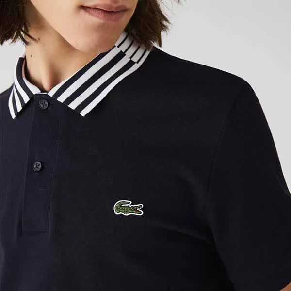 Áo Polo Men's Lacoste Slim Fit Stretch Piqué Heritage Polo Shirt Màu Đen - Thời trang - Vua Hàng Hiệu