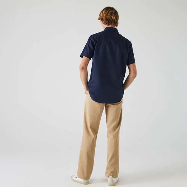 Áo Sơ Mi Lacoste Men's Regular Fit Mini Piqué Shirt Màu Xanh Navy - Thời trang - Vua Hàng Hiệu