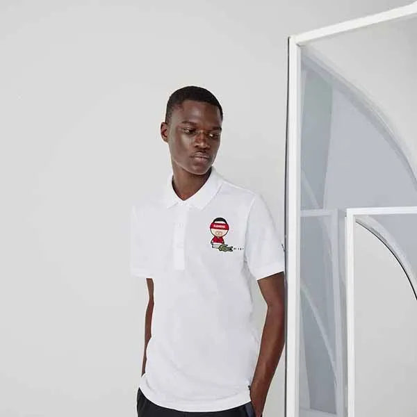 Áo Polo Lacoste Men's Sport Collab Youssef SY Cotton Piqué Polo Shirt Màu Trắng