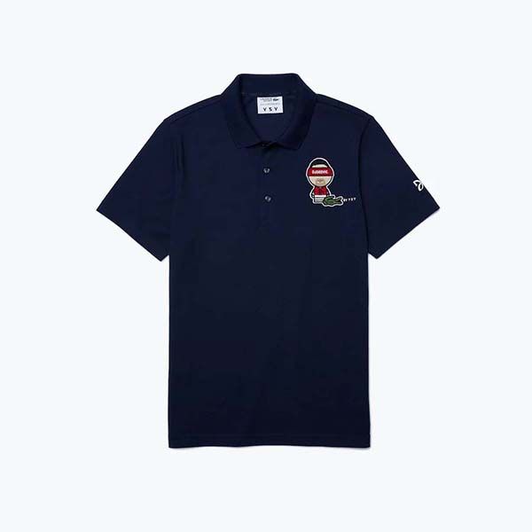 Áo Polo Lacoste Men's Sport Collab Youssef SY Cotton Piqué Polo Shirt Màu Xanh Navy Size XS - 1