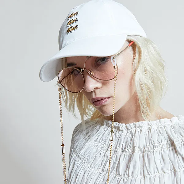 Mũ Lacoste Gold Triple Croc Cap Màu Trắng