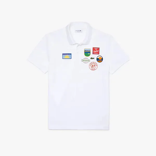 Áo Polo Lacoste Regular Fit Badge Cotton Màu Trắng - Thời trang - Vua Hàng Hiệu