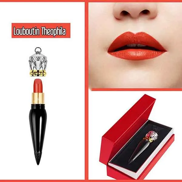 Son Christian Louboutin 007 Theophila Màu Cam Đỏ Silky Satin - Son Môi - Vua Hàng Hiệu