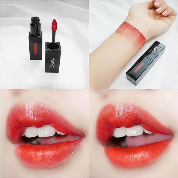 Son Kem Yves Saint Laurent YSL 416 Màu Đỏ Gạch Vinyl Cream Lip Stain - Son Môi - Vua Hàng Hiệu