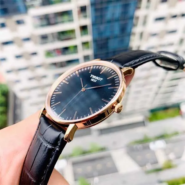 Đồng Hồ Tissot Everytime Large Black Dial Men's Watch T109.610.36.051.00