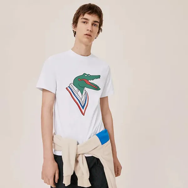 Áo Phông Lacoste Men's Lacoste x Jean-Michel Tixier Graphic T-shirt Màu Trắng - Thời trang - Vua Hàng Hiệu