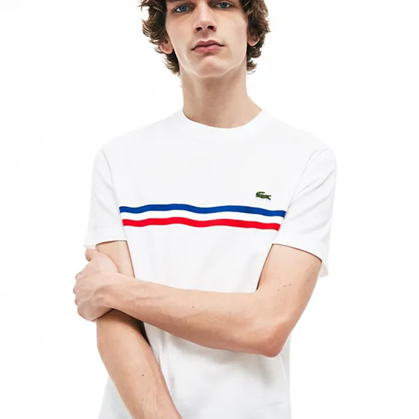 Áo Phông Lacoste Men's Made In France Cotton T-shirt Màu Trắng - Thời trang - Vua Hàng Hiệu