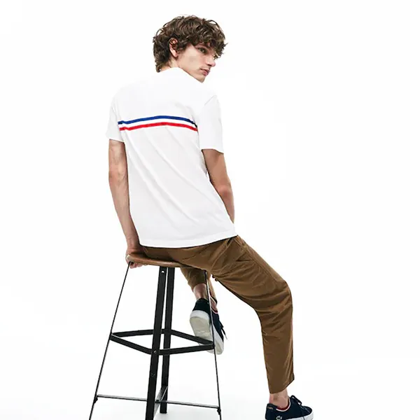 Áo Phông Lacoste Men's Made In France Cotton T-shirt Màu Trắng - Thời trang - Vua Hàng Hiệu