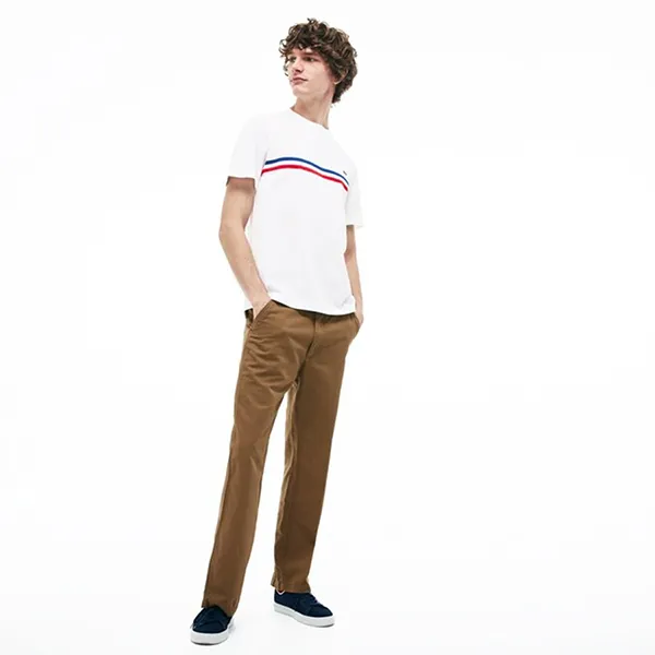 Áo Phông Lacoste Men's Made In France Cotton T-shirt Màu Trắng - Thời trang - Vua Hàng Hiệu