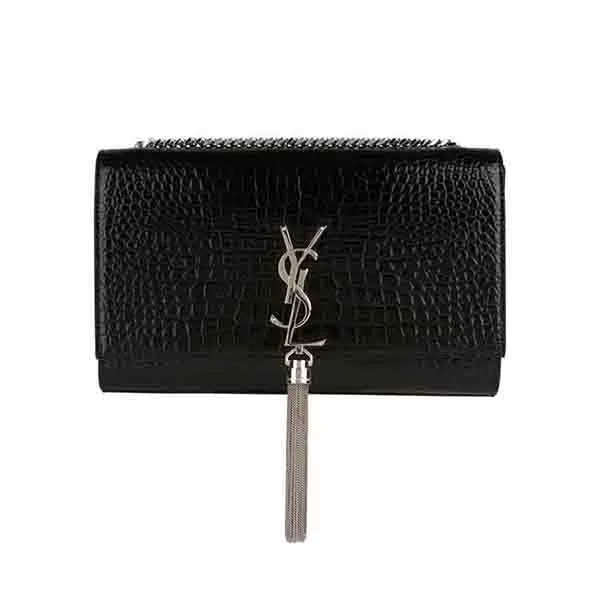 Túi Xách Nữ Yves Saint Laurent YSL Embossed Kate Shoulder Bag Embo Màu Đen - Túi xách - Vua Hàng Hiệu