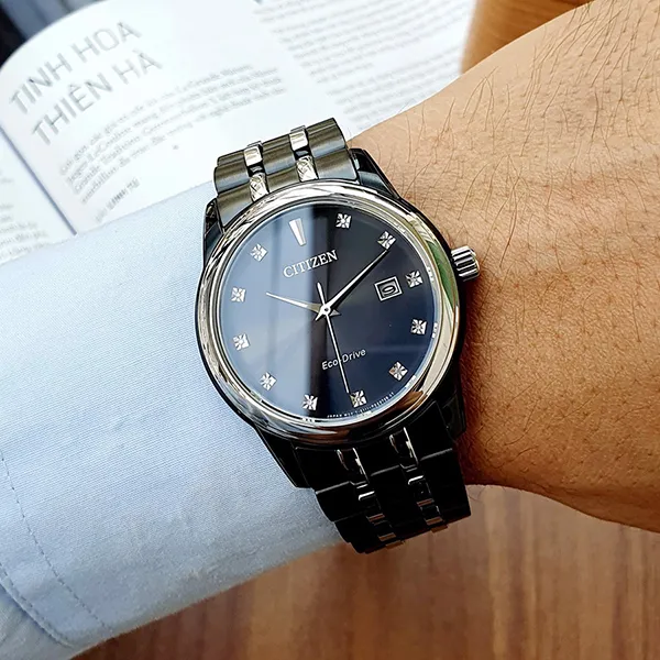 Đồng Hồ Citizen Nam BM7348-53E Corso Eco-Drive Black Diamond Dial Men’s Watch