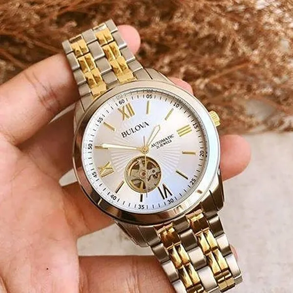 Đồng Hồ Nam Bulova 98A143 Classic Automatic Silver-Tone Sunray Dial Men’s Watch 42mm - Đồng hồ - Vua Hàng Hiệu
