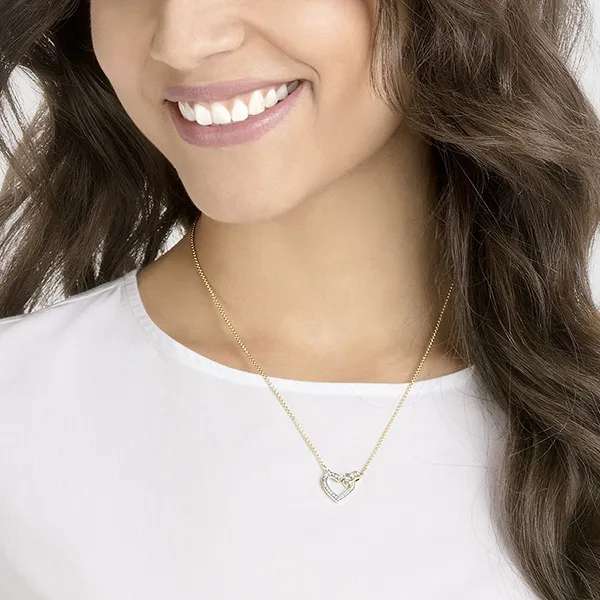 Dây Chuyền Swarovski Women's Necklace Gilded Lovely Heart 5405576 - Trang sức - Vua Hàng Hiệu