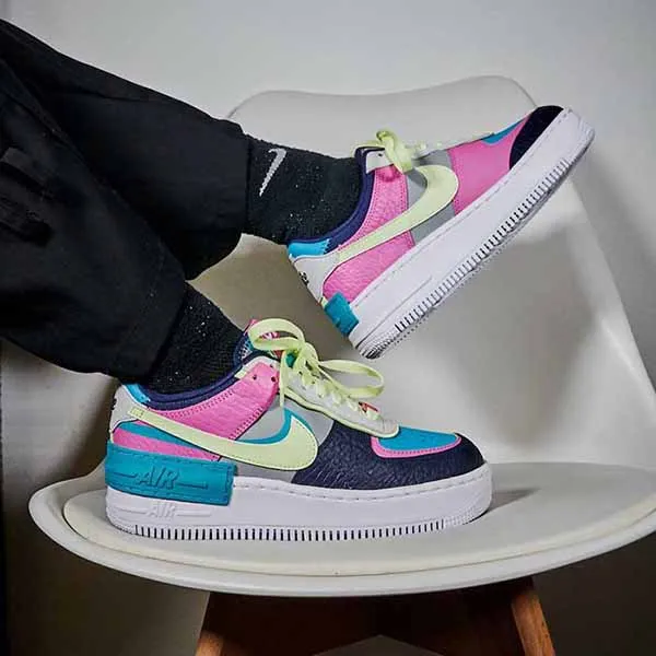 Giày Thể Thao Nike Air Force 1 Shadow Barely Volt Oracle Aqua Nhiều Màu