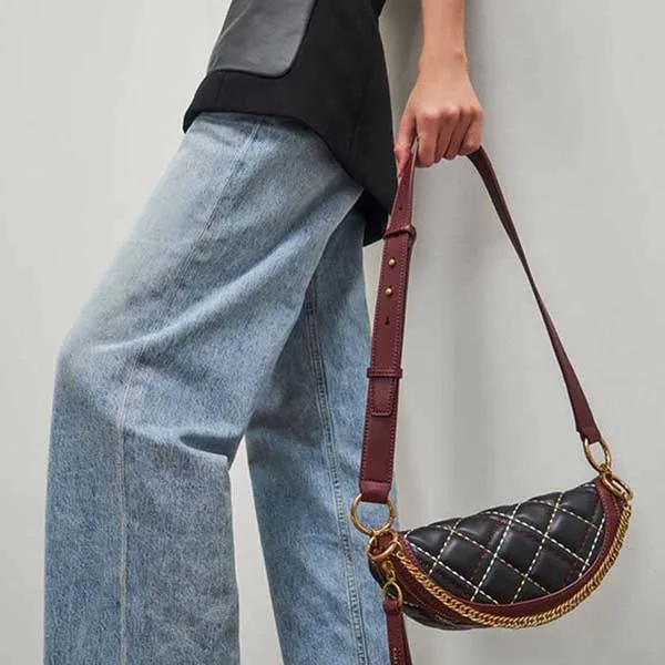 Túi Đeo Vai Nữ Charles & Keith CNK Half-Moon Crossbody Bag CK2-80781465 Màu Đen