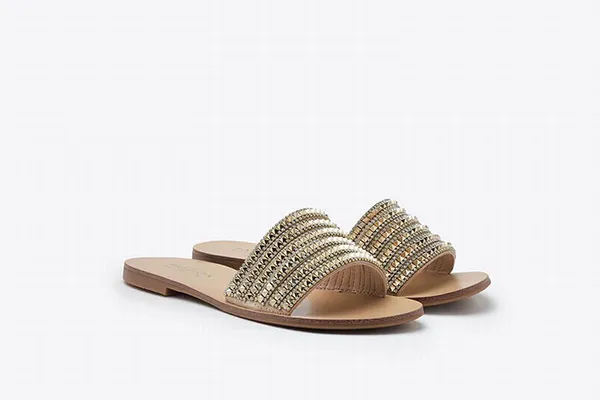 Dép Nữ Pazzion Singapore 2639-62 Gold Size 36 - Dép - Vua Hàng Hiệu