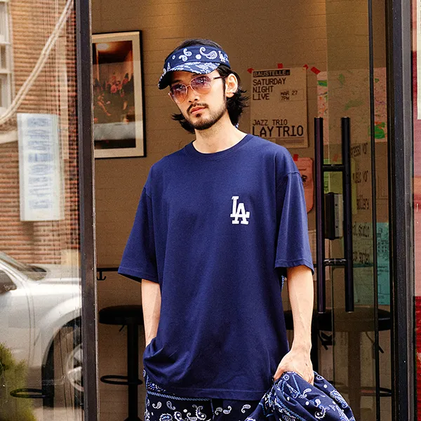 Áo Phông MLB Hot Summer Paisley T-shirt (Set Up) LA Dodgers Màu Xanh Navy