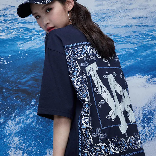 Áo Phông MLB Hot Summer Paisley T-shirt (Set Up) LA Dodgers Màu Xanh Navy