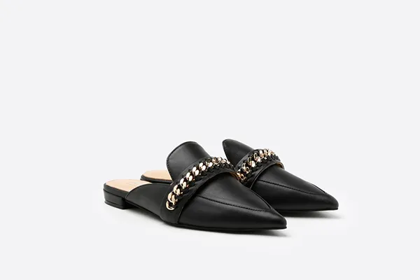 Dép Lười Pazzion Singapore 658-23 Black Size 36 - Dép - Vua Hàng Hiệu