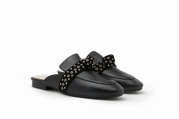 Dép Lười Pazzion Singapore 6936-58 Black Size 36 - Dép - Vua Hàng Hiệu