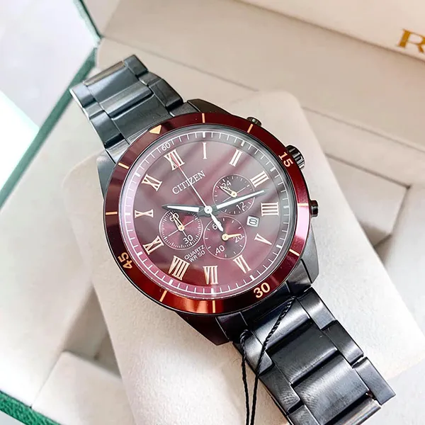 Đồng Hồ Citizen AN8167-53X Nam Chronograph Màu Đen Mặt Nâu đỏ - Đồng hồ - Vua Hàng Hiệu