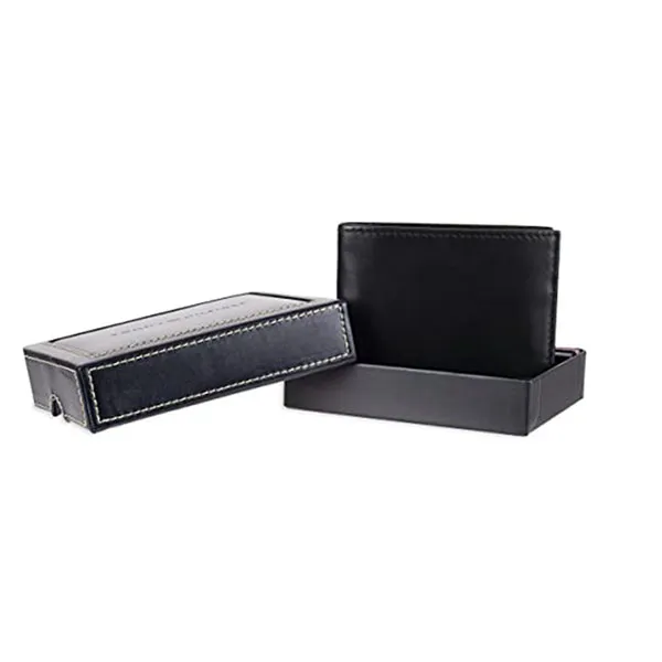 Ví Tommy Hilfiger Men's Leather Wallet - Slim Bifold With 6 Credit Card Màu Đen - Túi xách - Vua Hàng Hiệu