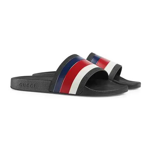 Dép Gucci Men’s Pursuit 72 Rubber Slide Sandal Màu Đen Size 42 - Dép - Vua Hàng Hiệu