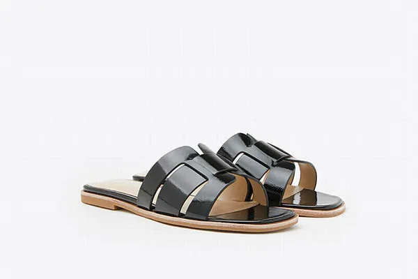 Dép Nữ Pazzion Singapore A396-206 Black Size 34 - Dép - Vua Hàng Hiệu