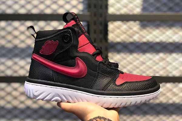 Giày Thể Thao Nike Air Jordan 1 High React Mens Màu Đen - 2