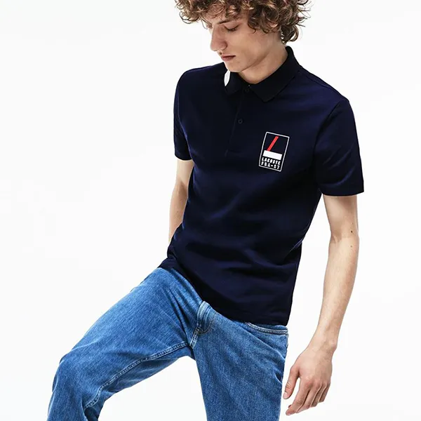 Áo Nam Lacoste Slim Fit Lettering Stretch Mini Piqué Polo Shirt Màu Xanh Đen Size XS - Thời trang - Vua Hàng Hiệu