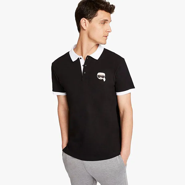 Áo Phông Karl Lagerfeld Ikonik Polo Màu Đen - Thời trang - Vua Hàng Hiệu