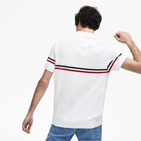 Áo Phông Lacoste Regular Fit Tricolour Striped Polo Shirt Màu Trắng Size S - Thời trang - Vua Hàng Hiệu