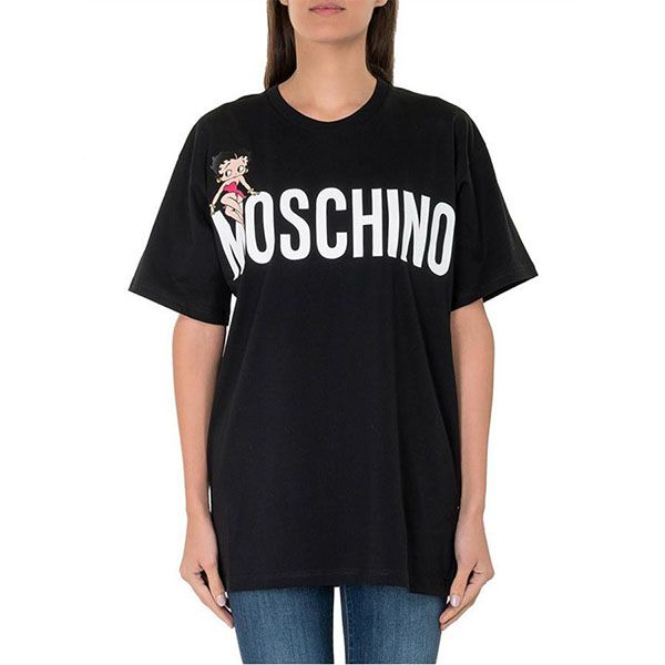 Áo Phông Moschino Betty Boop Women Short Sleeves T-Shirt Black - 1