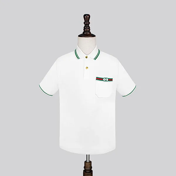 Áo Polo Gucci Short-Sleeve Shirt Màu Trắng