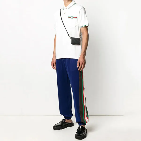 Áo Polo Gucci Short-Sleeve Shirt Màu Trắng