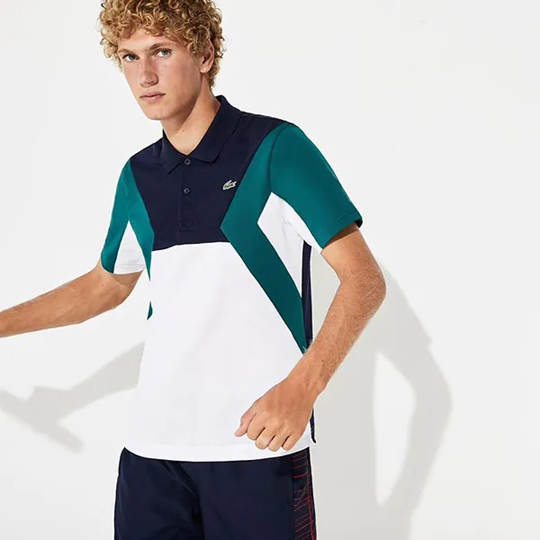 Áo Thun Lacoste Sport Ultra-Light Colourblock LACYH84794MC Trắng Phối Màu