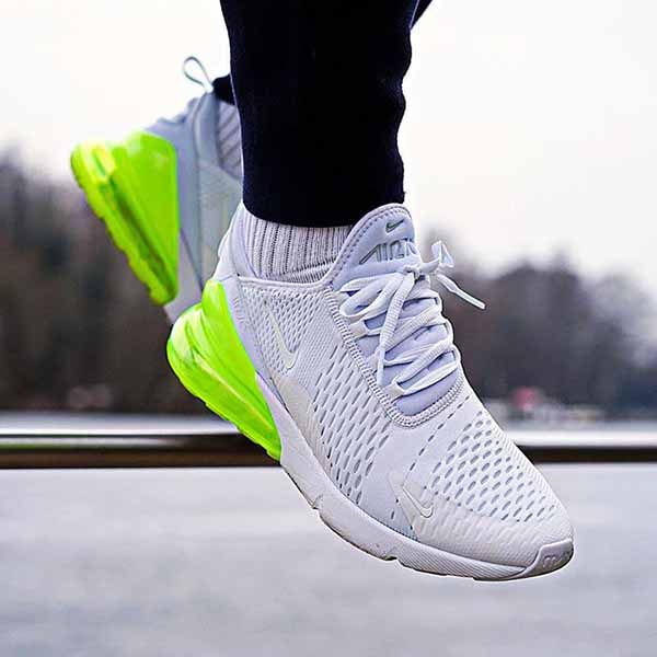 Giày Thể Thao Nike Air Max 270 White/ Volt Màu Trắng Size 43 - 2