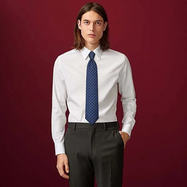 Cà Vạt Hermès Carre D'h Tie SAR 990 H656192T Màu Xanh Navy