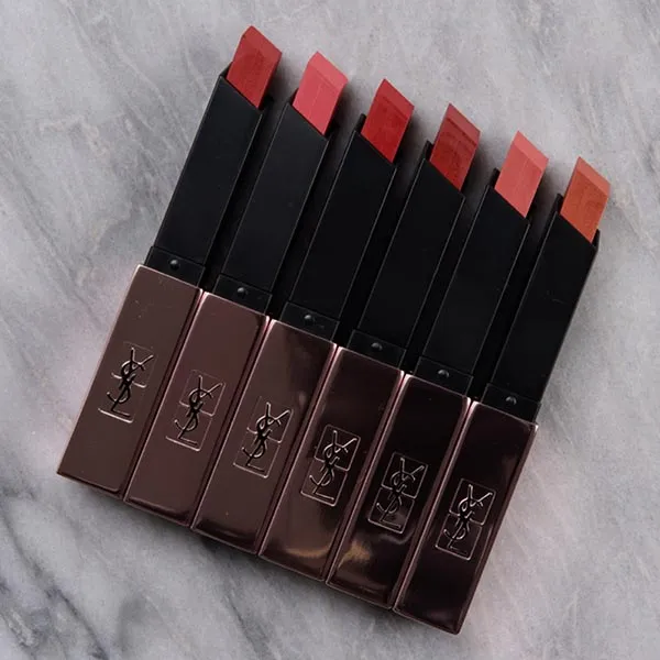 Son Yves Saint Laurent YSL Rouge Pur Couture The Slim Glow Matte 205 Secret Rosewood Màu Đỏ Mận (trendy )