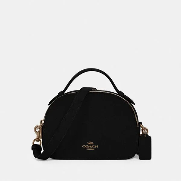 Túi Xách Coach Serena Satchel In Signature Canvas Màu Đen