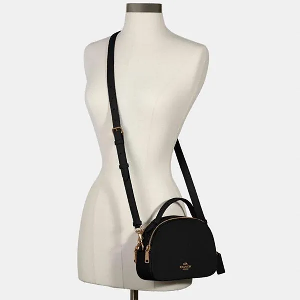 Túi Xách Coach Serena Satchel In Signature Canvas Màu Đen